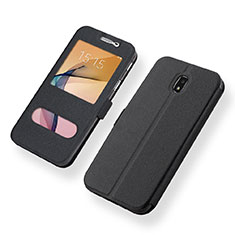 Leather Case Stands Flip Holder Cover for Samsung Galaxy J5 (2017) Duos J530F Black