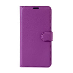 Leather Case Stands Flip Holder Cover for Wiko Wim Lite 4G Purple