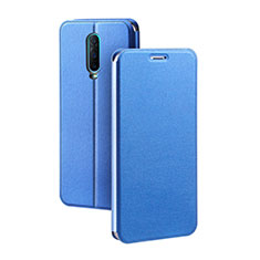 Leather Case Stands Flip Holder Cover L01 for Oppo R17 Pro Blue