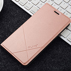 Leather Case Stands Flip Holder Cover L04 for OnePlus 5T A5010 Rose Gold