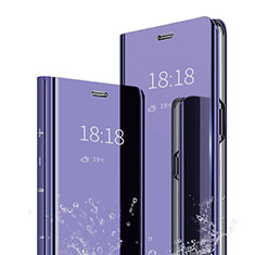 Leather Case Stands Flip Mirror Cover Holder for Xiaomi Mi 9 SE Purple