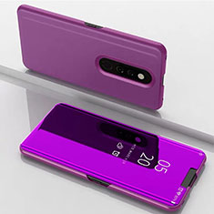 Leather Case Stands Flip Mirror Cover Holder for Xiaomi Mi 9T Purple