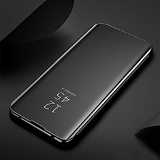 Leather Case Stands Flip Mirror Cover Holder L01 for Vivo Y31 (2021) Black