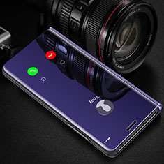 Leather Case Stands Flip Mirror Cover Holder L03 for Samsung Galaxy M53 5G Purple