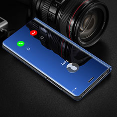 Leather Case Stands Flip Mirror Cover Holder M01 for Huawei Honor 20 Pro Blue