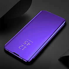Leather Case Stands Flip Mirror Cover Holder M01 for Xiaomi Mi 11 Lite 5G Navy Blue