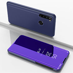 Leather Case Stands Flip Mirror Cover Holder M01 for Xiaomi Redmi Note 8 Purple