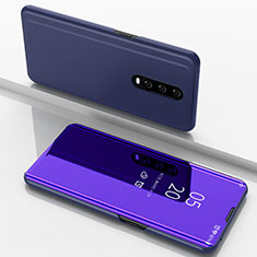 Leather Case Stands Flip Mirror Cover Holder M02 for Oppo R17 Pro Purple