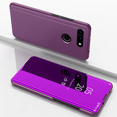 Leather Case Stands Flip Mirror Cover Holder M03 for Huawei Honor View 20 Purple