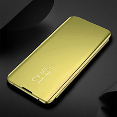 Leather Case Stands Flip Mirror Cover Holder M03 for Samsung Galaxy S20 Gold
