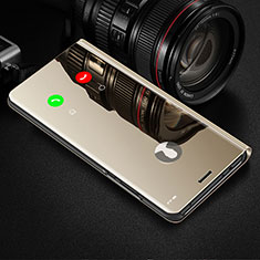 Leather Case Stands Flip Mirror Cover Holder M03 for Xiaomi Mi 11 Lite 5G Gold