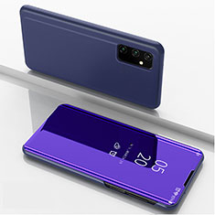 Leather Case Stands Flip Mirror Cover Holder ZL1 for Samsung Galaxy A15 4G Purple