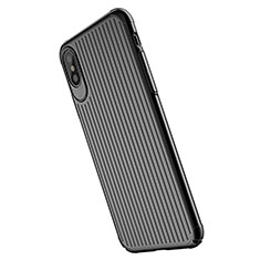 Line Gel Soft Case Cover for Apple iPhone Xs Black