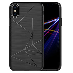 Line Gel Soft Case R01 for Apple iPhone Xs Black