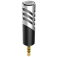 Luxury 3.5mm Mini Handheld Microphone Singing Recording M09 for Wiko Pulp 4G Silver