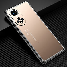 Luxury Aluminum Metal Back Cover and Silicone Frame Case JL2 for Huawei Honor 50 Pro 5G Gold