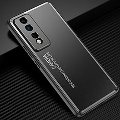 Luxury Aluminum Metal Back Cover and Silicone Frame Case JL2 for Huawei Honor 80 GT 5G Black