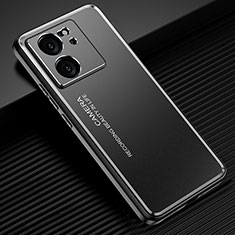 Luxury Aluminum Metal Back Cover and Silicone Frame Case JL2 for Xiaomi Redmi K60 Ultra 5G Black