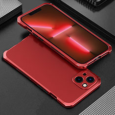Luxury Aluminum Metal Cover Case 360 Degrees for Apple iPhone 13 Mini Red