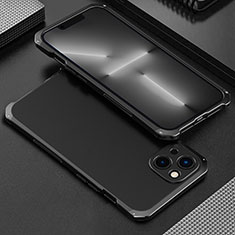 Luxury Aluminum Metal Cover Case 360 Degrees for Apple iPhone 14 Black