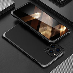 Luxury Aluminum Metal Cover Case 360 Degrees for Apple iPhone 14 Pro Max Black