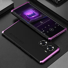 Luxury Aluminum Metal Cover Case 360 Degrees for Huawei Honor 60 Pro 5G Purple