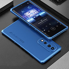 Luxury Aluminum Metal Cover Case 360 Degrees for Huawei Honor 70 Pro 5G Blue