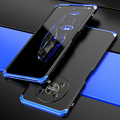 Luxury Aluminum Metal Cover Case 360 Degrees for Huawei Honor Magic4 Lite 5G Blue and Black