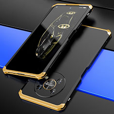 Luxury Aluminum Metal Cover Case 360 Degrees for Huawei Honor Magic4 Lite 5G Gold and Black