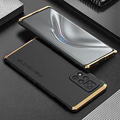 Luxury Aluminum Metal Cover Case 360 Degrees for Huawei Honor V40 5G Gold and Black