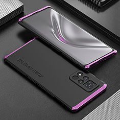 Luxury Aluminum Metal Cover Case 360 Degrees for Huawei Honor V40 5G Purple