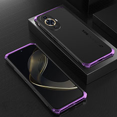 Luxury Aluminum Metal Cover Case 360 Degrees for Huawei Nova 11 Purple