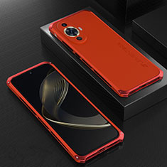 Luxury Aluminum Metal Cover Case 360 Degrees for Huawei Nova 11 Red