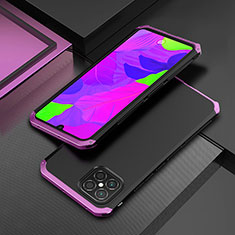 Luxury Aluminum Metal Cover Case 360 Degrees for Huawei Nova 8 SE 4G Purple