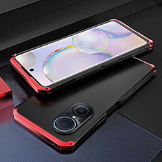 Luxury Aluminum Metal Cover Case 360 Degrees for Huawei Nova 9 SE Red and Black