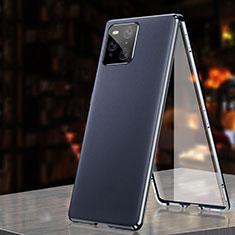 Luxury Aluminum Metal Cover Case 360 Degrees for Oppo Find X3 5G Blue
