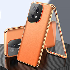 Luxury Aluminum Metal Cover Case 360 Degrees for Oppo Find X5 Pro 5G Orange