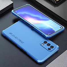 Luxury Aluminum Metal Cover Case 360 Degrees for Oppo K9 5G Blue