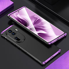 Luxury Aluminum Metal Cover Case 360 Degrees for Oppo Reno11 Pro 5G Purple