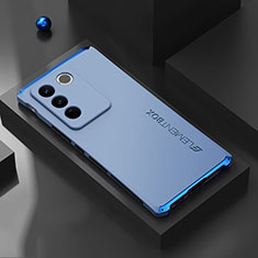Luxury Aluminum Metal Cover Case 360 Degrees for Vivo V27 Pro 5G Blue