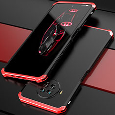 Luxury Aluminum Metal Cover Case 360 Degrees for Xiaomi Mi 10i 5G Red and Black