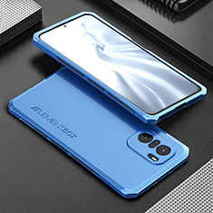 Luxury Aluminum Metal Cover Case 360 Degrees for Xiaomi Mi 11i 5G Blue