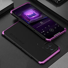 Luxury Aluminum Metal Cover Case 360 Degrees for Xiaomi Poco F4 5G Purple
