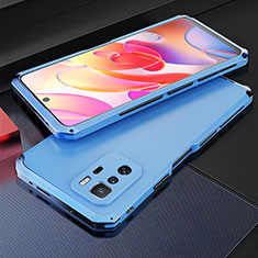 Luxury Aluminum Metal Cover Case 360 Degrees for Xiaomi Poco X3 GT 5G Blue