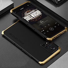 Luxury Aluminum Metal Cover Case 360 Degrees for Xiaomi Poco X4 NFC Gold and Black
