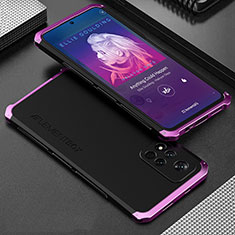 Luxury Aluminum Metal Cover Case 360 Degrees for Xiaomi Poco X4 NFC Purple