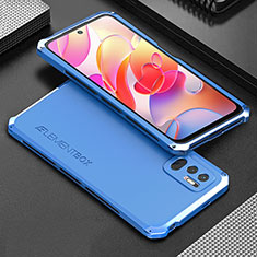 Luxury Aluminum Metal Cover Case 360 Degrees for Xiaomi Redmi Note 10 JE 5G Blue