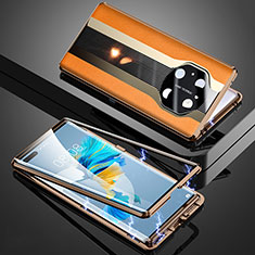 Luxury Aluminum Metal Cover Case 360 Degrees K03 for Huawei Mate 40E Pro 4G Orange