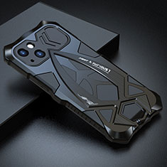 Luxury Aluminum Metal Cover Case 360 Degrees LF1 for Apple iPhone 13 Black