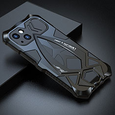 Luxury Aluminum Metal Cover Case 360 Degrees LF1 for Apple iPhone 13 Mini Black